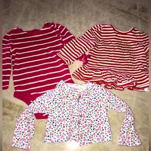 12 month girls GAP shirt bundle